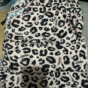 Bebe Pink and Black Leopard Print